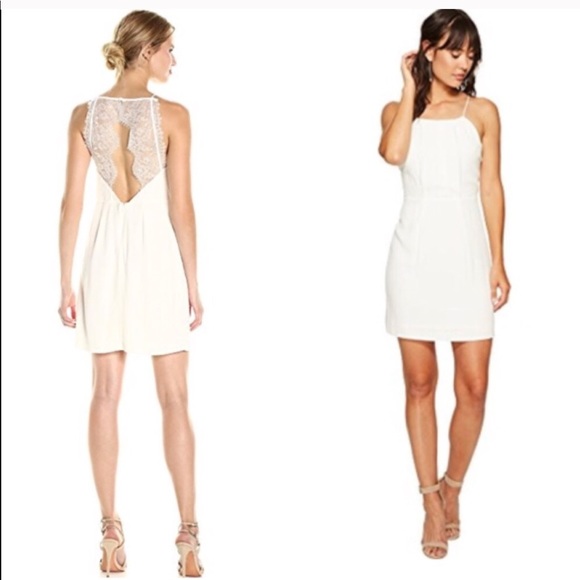 Kensie NWT Off White Detailed Open Lace Back Dress - Picture 2 of 8